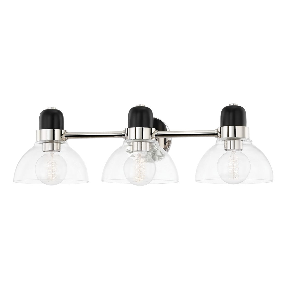 Cami Three Light Vanity in Polished Nickel