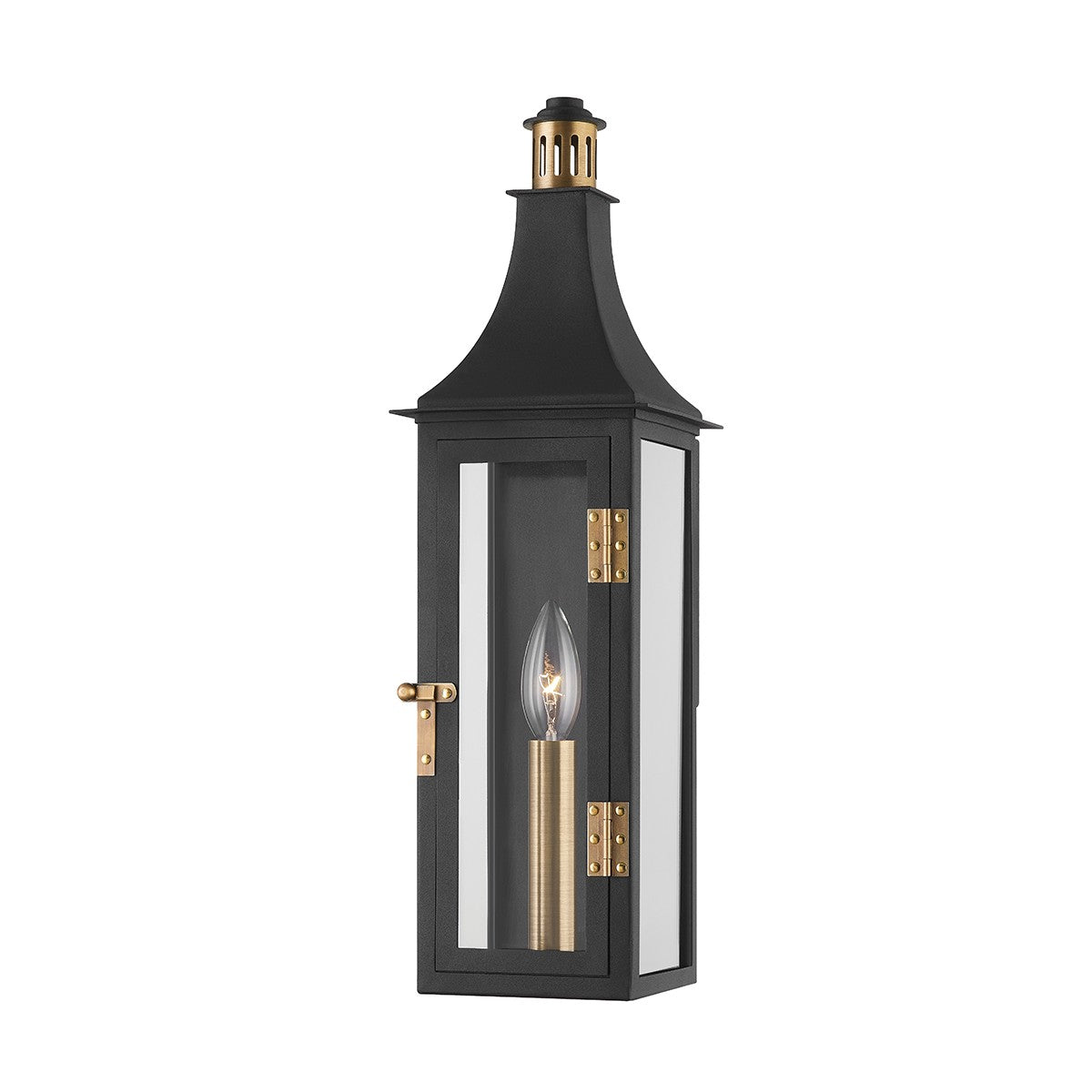 Weston Outdoor Wall Sconce in Patina Brass