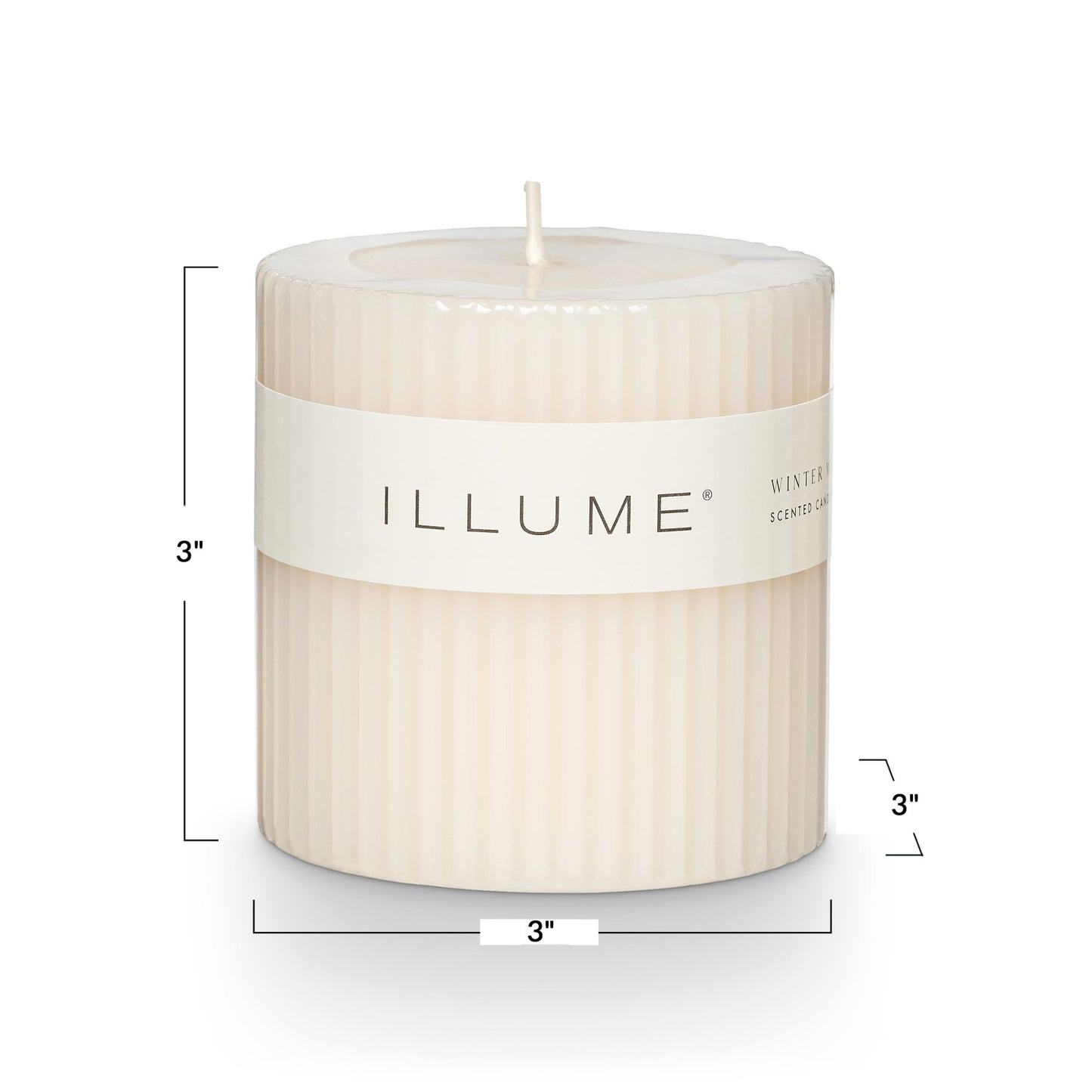 Winter White Pillar Candle