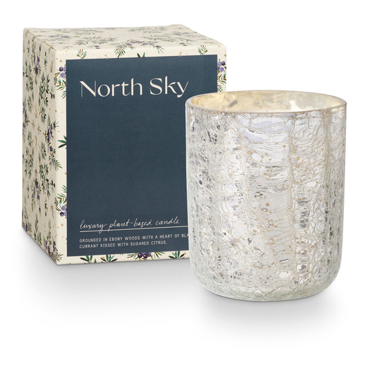 Boxed Crackle Glass Candle