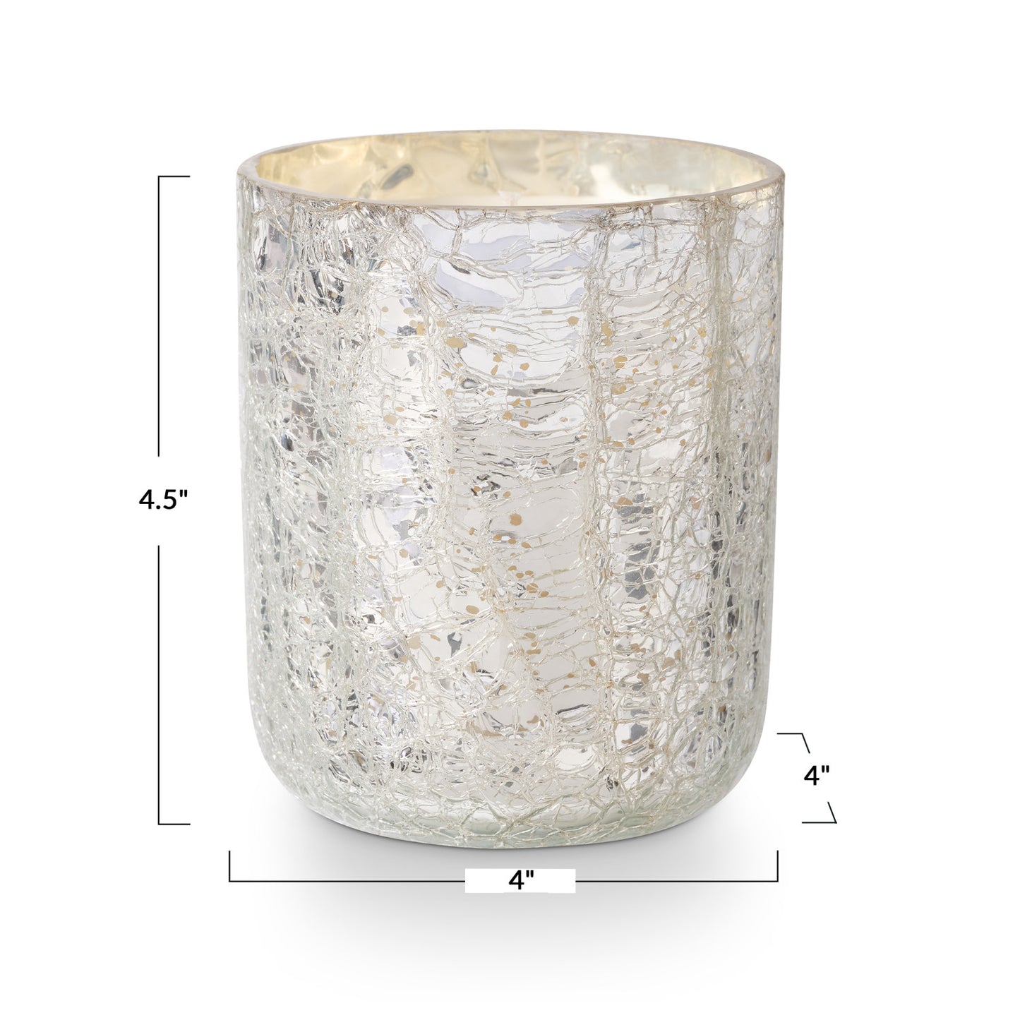 Boxed Crackle Glass Candle