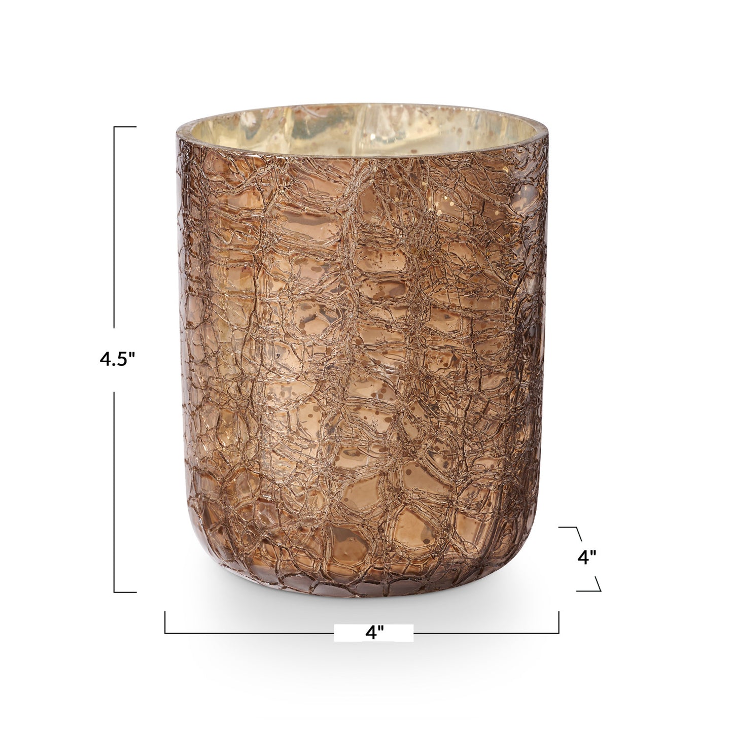 Boxed Crackle Glass Candle