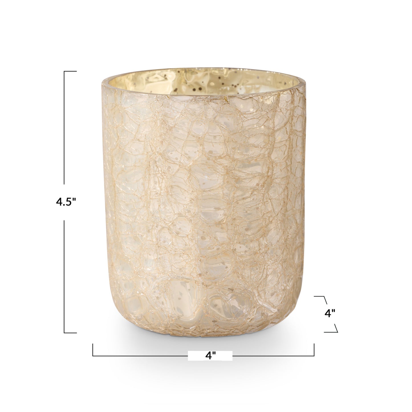 Boxed Crackle Glass Candle