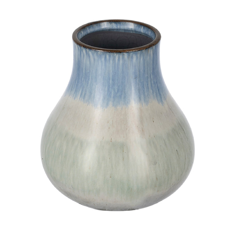 Gradient Blue and Gray Flower Vase