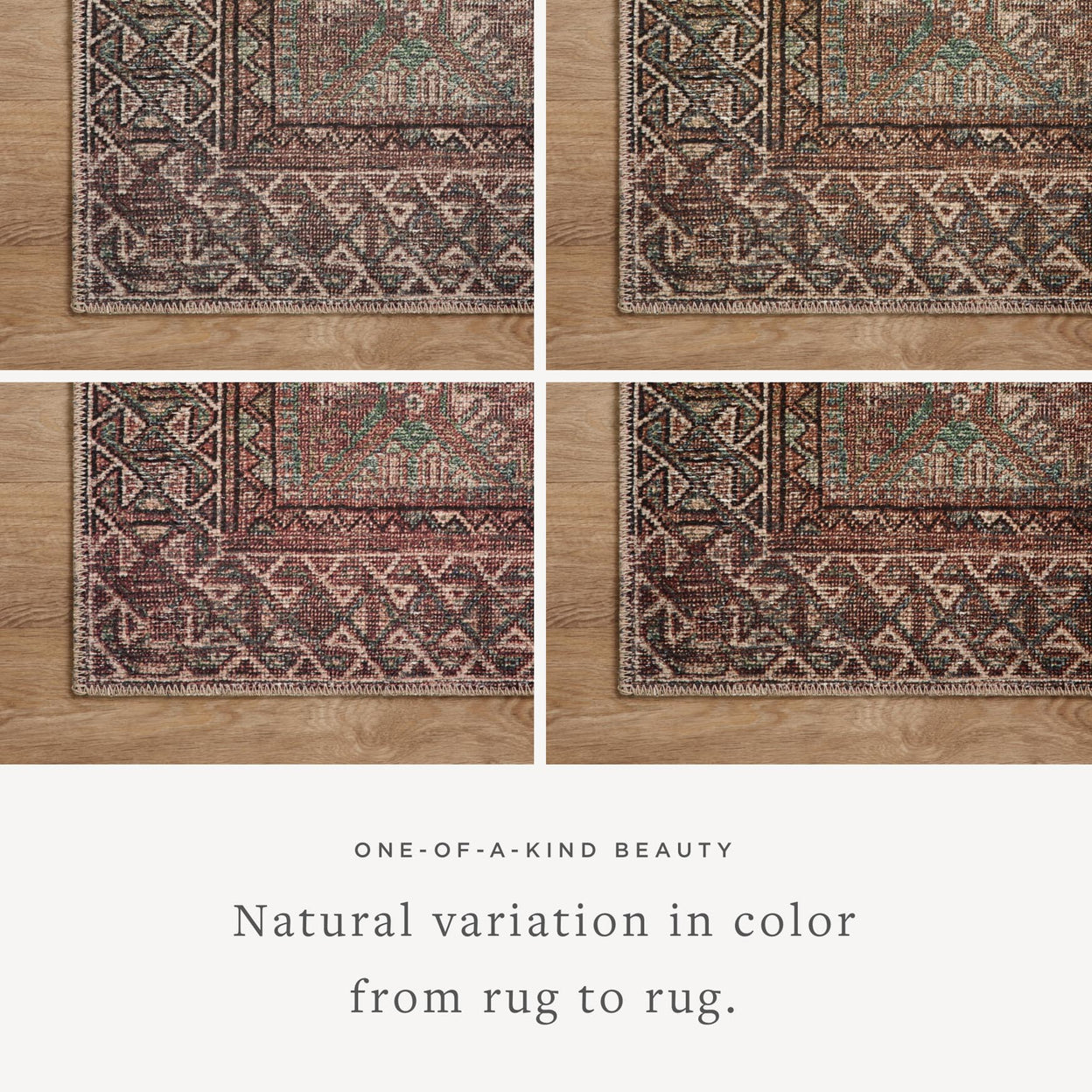 Billie Aqua / Rust Rug