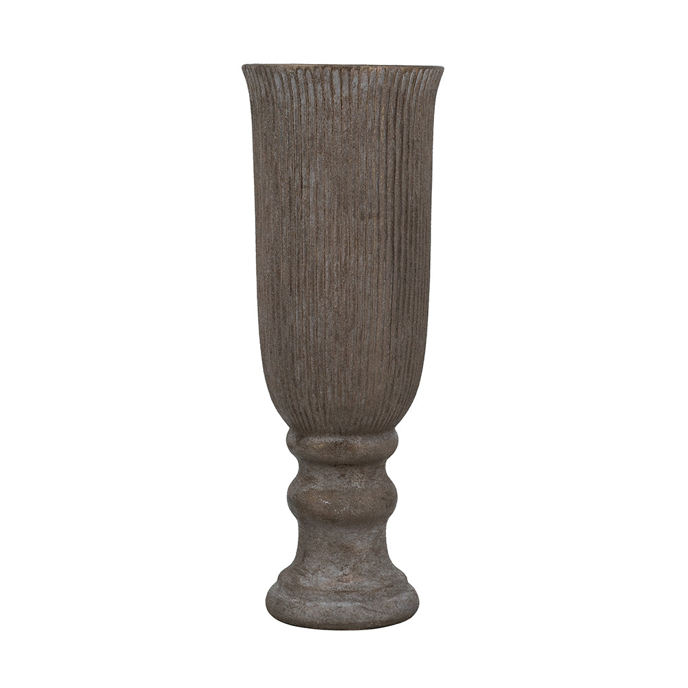 Tall Terracotta Goblet-Style Vase