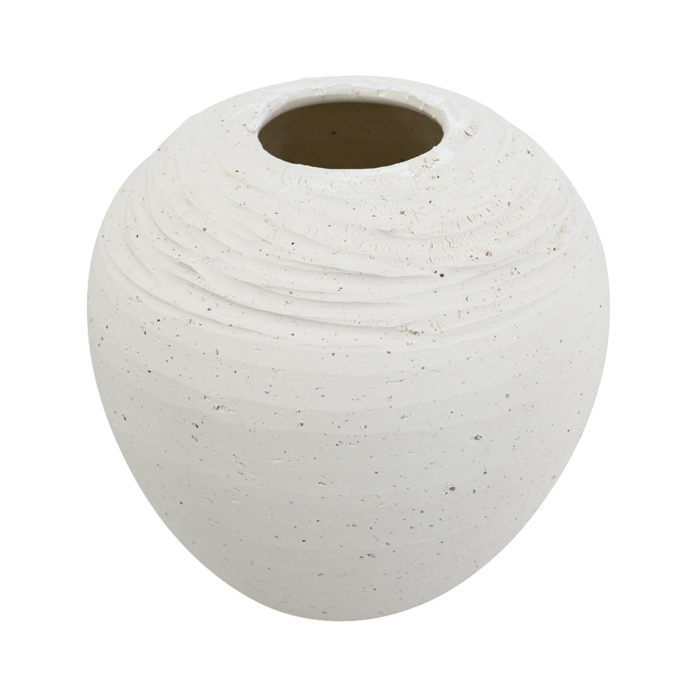 Round Hand-Pulled Ceramic Vase