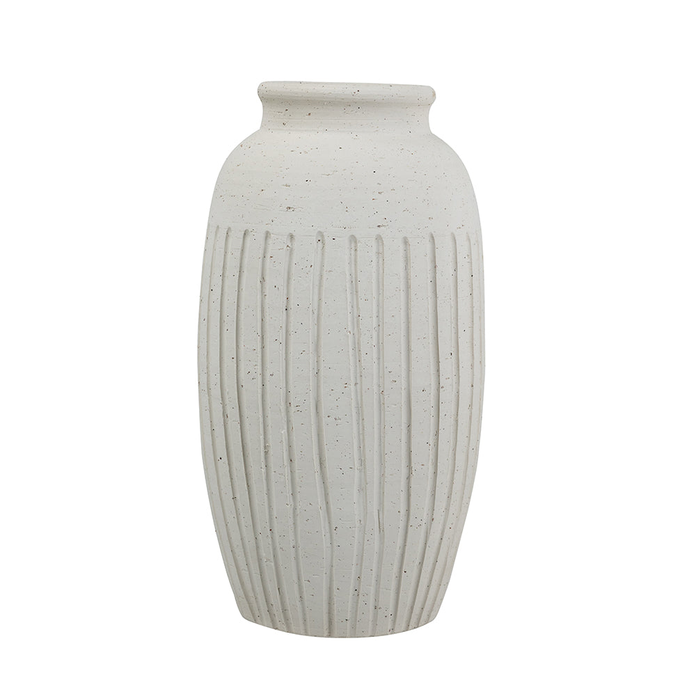 Hand-Pulled Ribbed Tall Vase