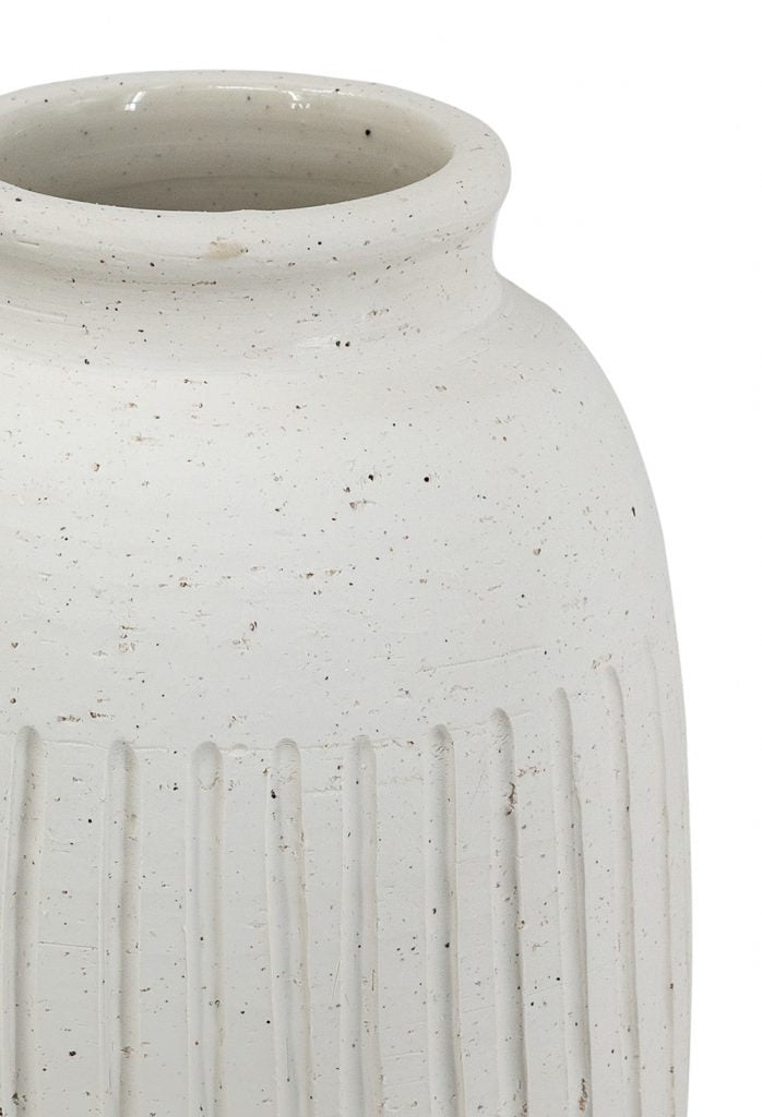 Hand-Pulled Ribbed Tall Vase