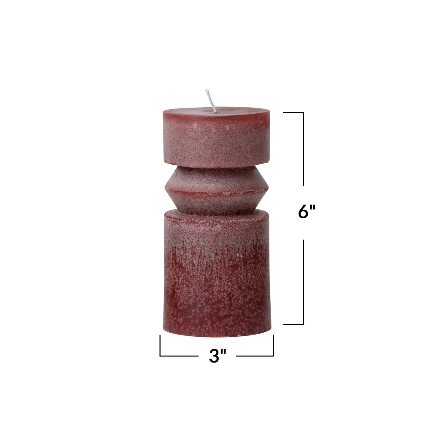 Cranberry Medium Totem Pillar Candle
