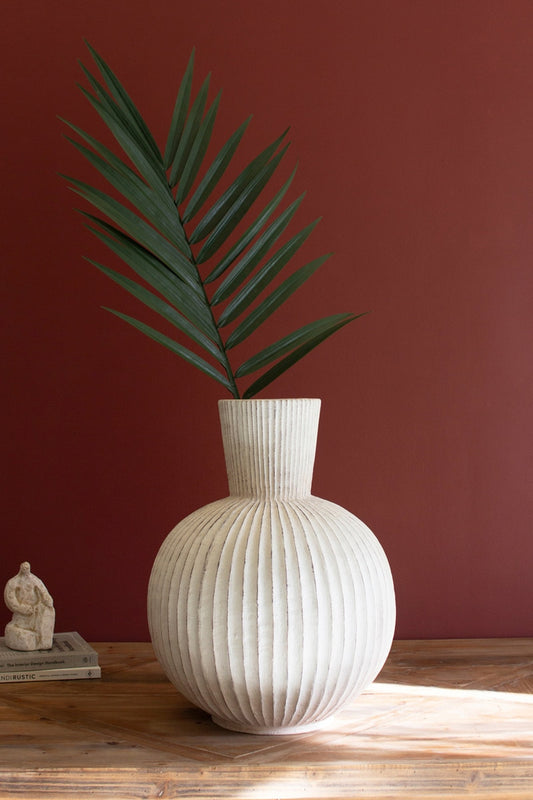 Stone Fluted Vase