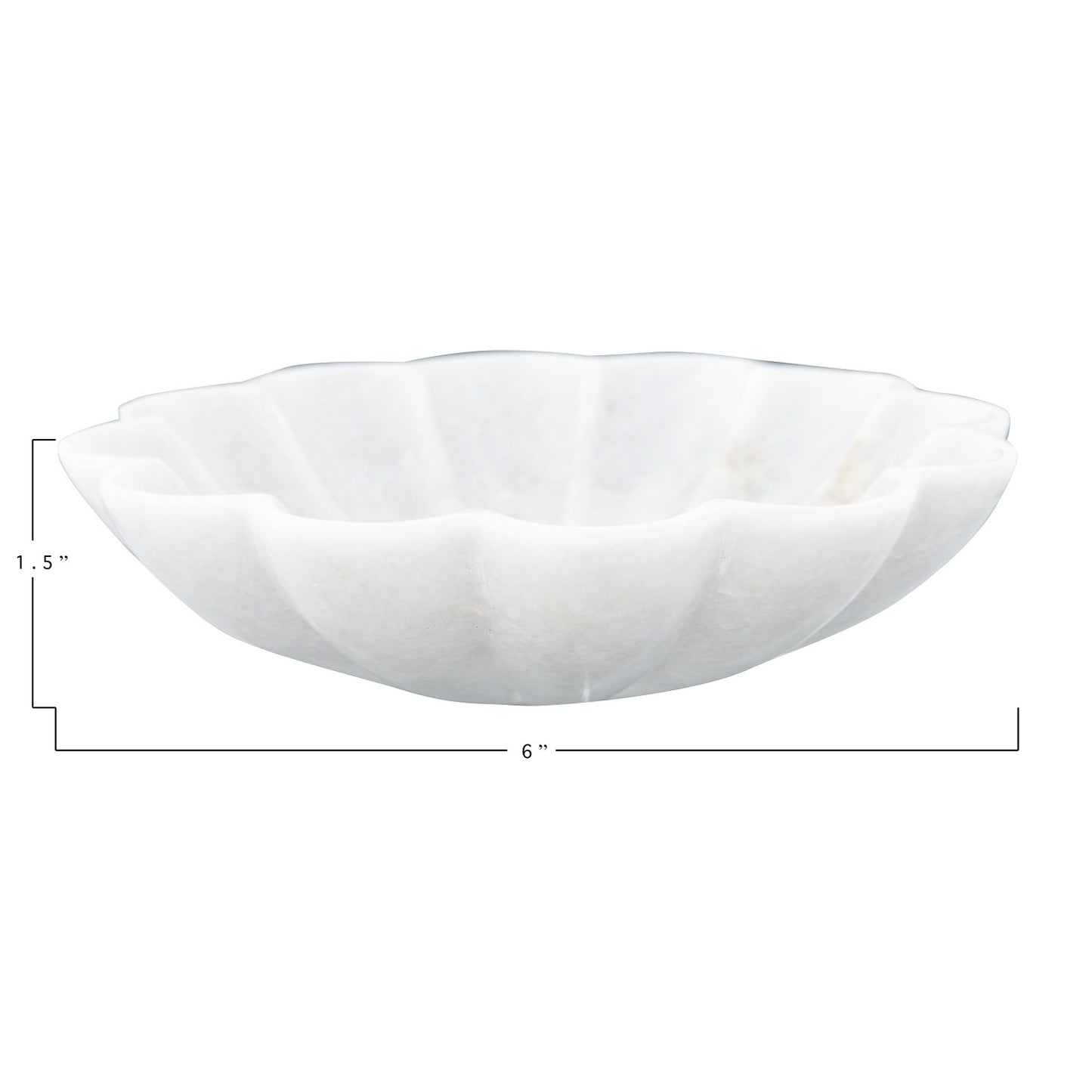 Carved Marble Flower Dish