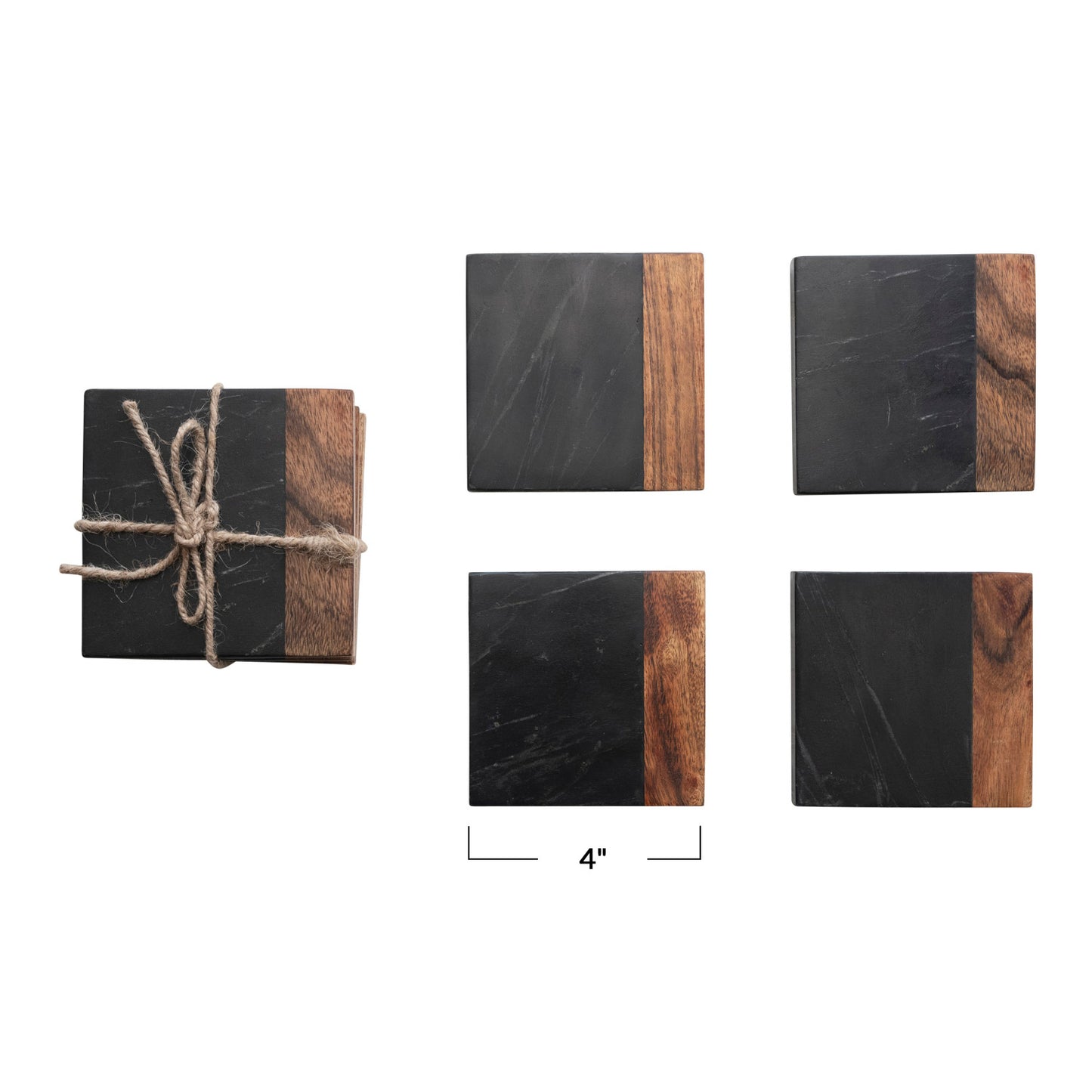 Marble & Wood Coaster