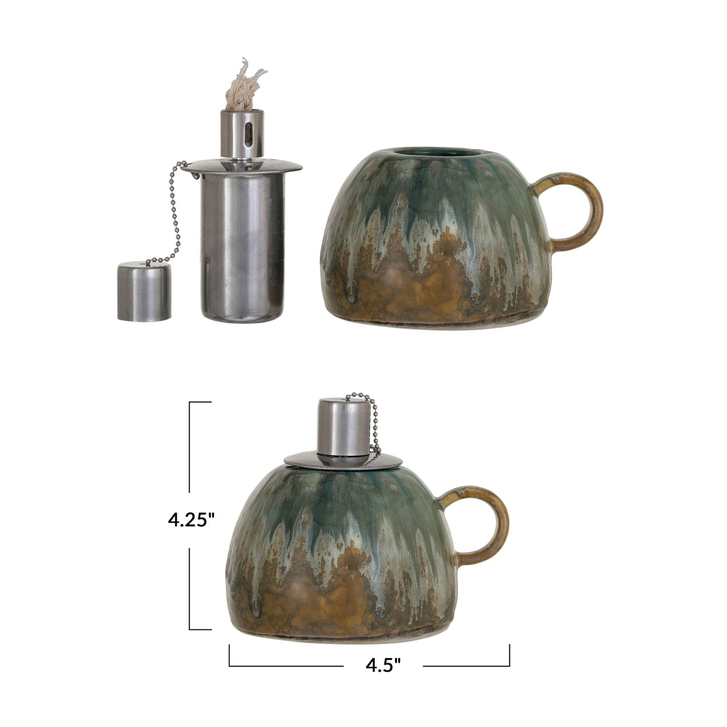 Stoneware Oil Lamp