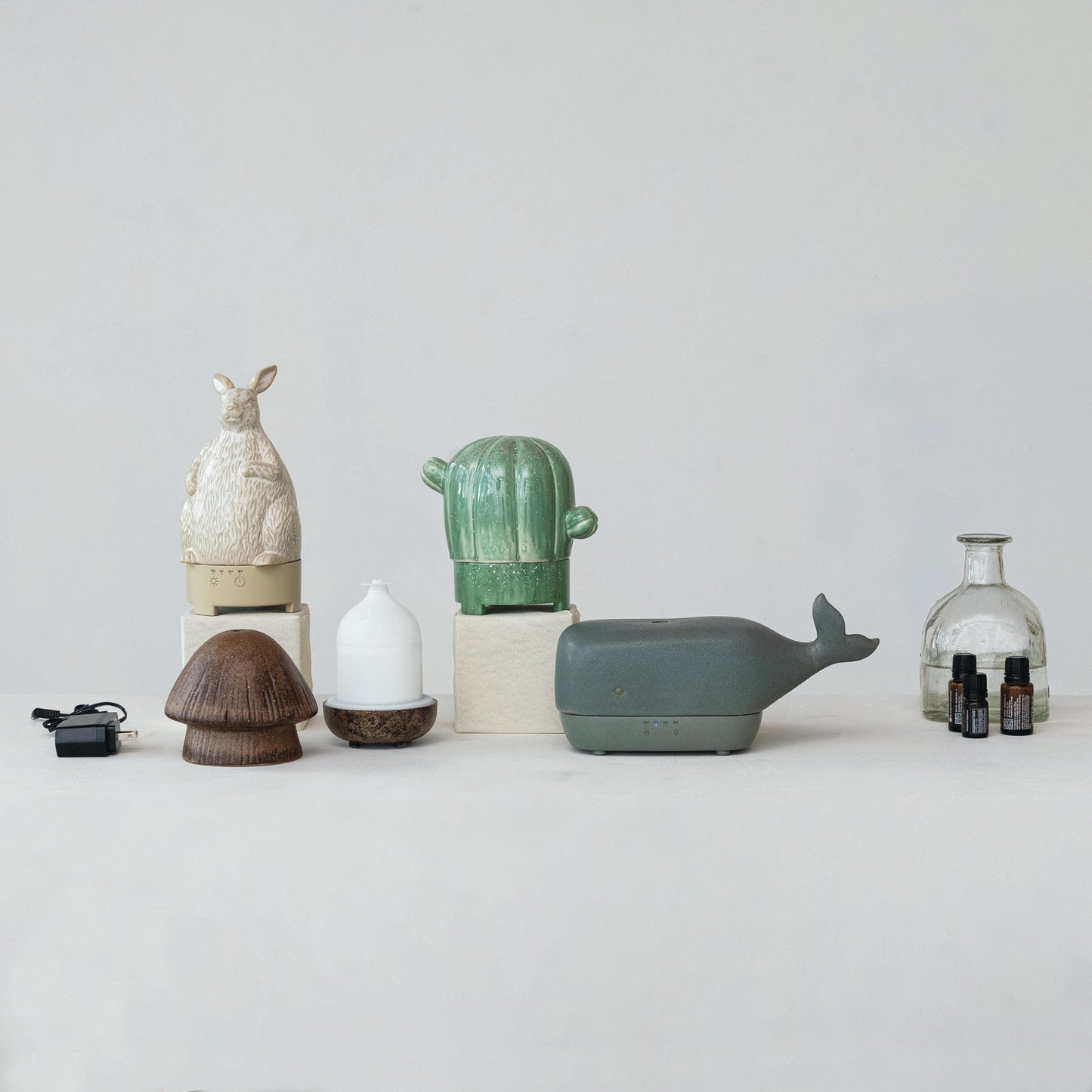 Stoneware Cactus Oil Diffuser