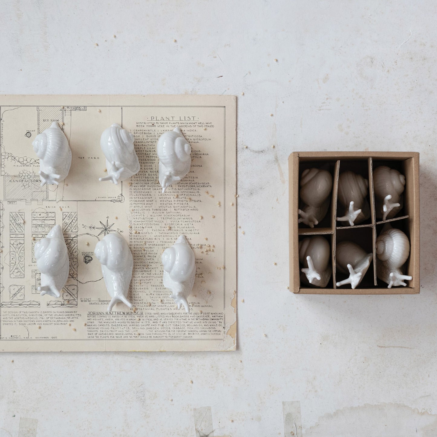 Stoneware Snails Set