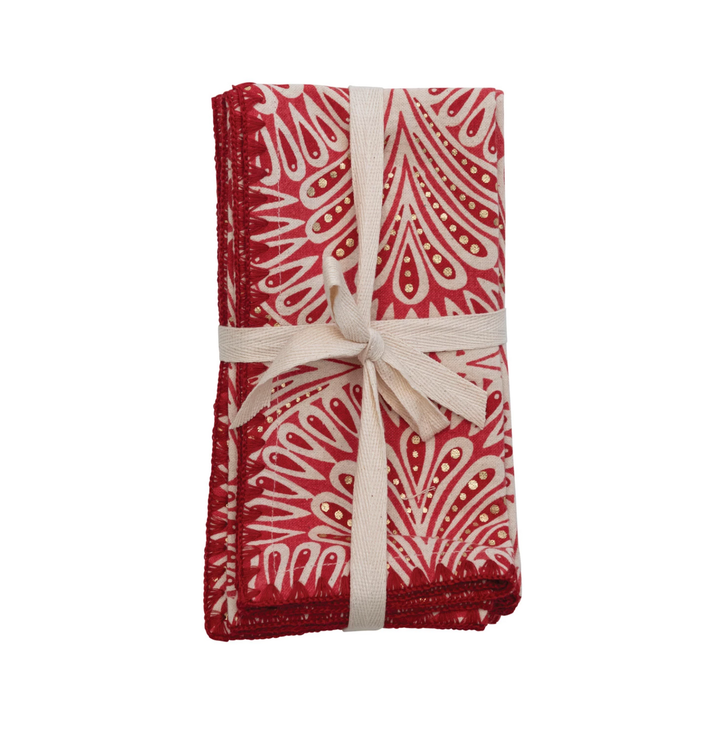 Red Holiday Napkin Set
