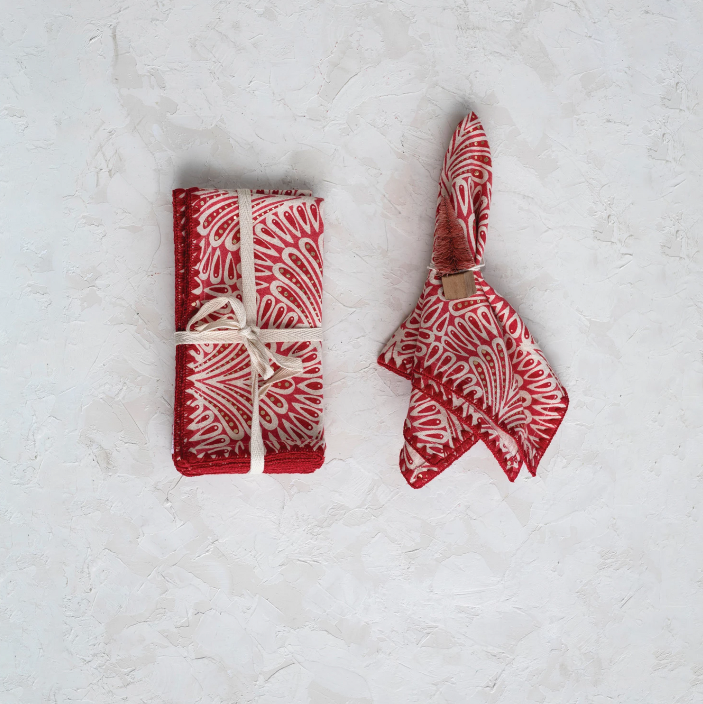 Red Holiday Napkin Set