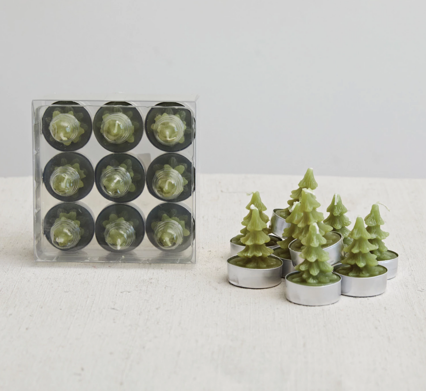 Christmas Tree Tea Light Set