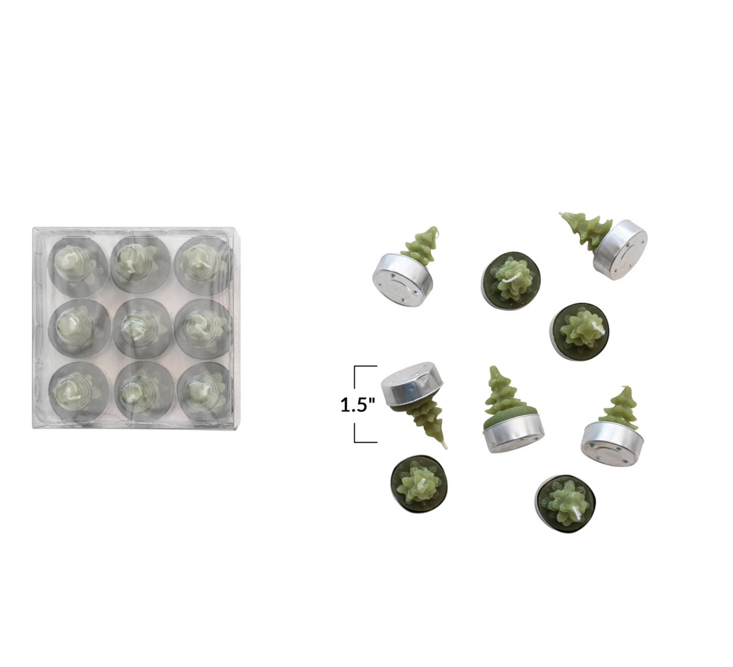 Christmas Tree Tea Light Set