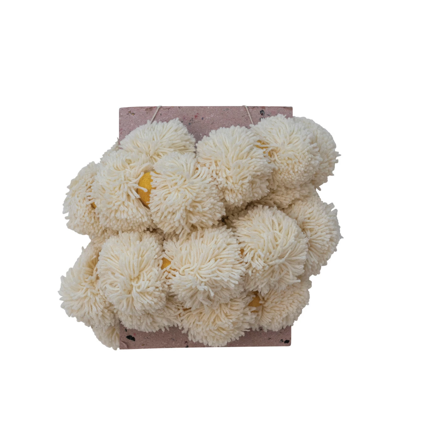 Cream and Marigold Pom Pom Garland