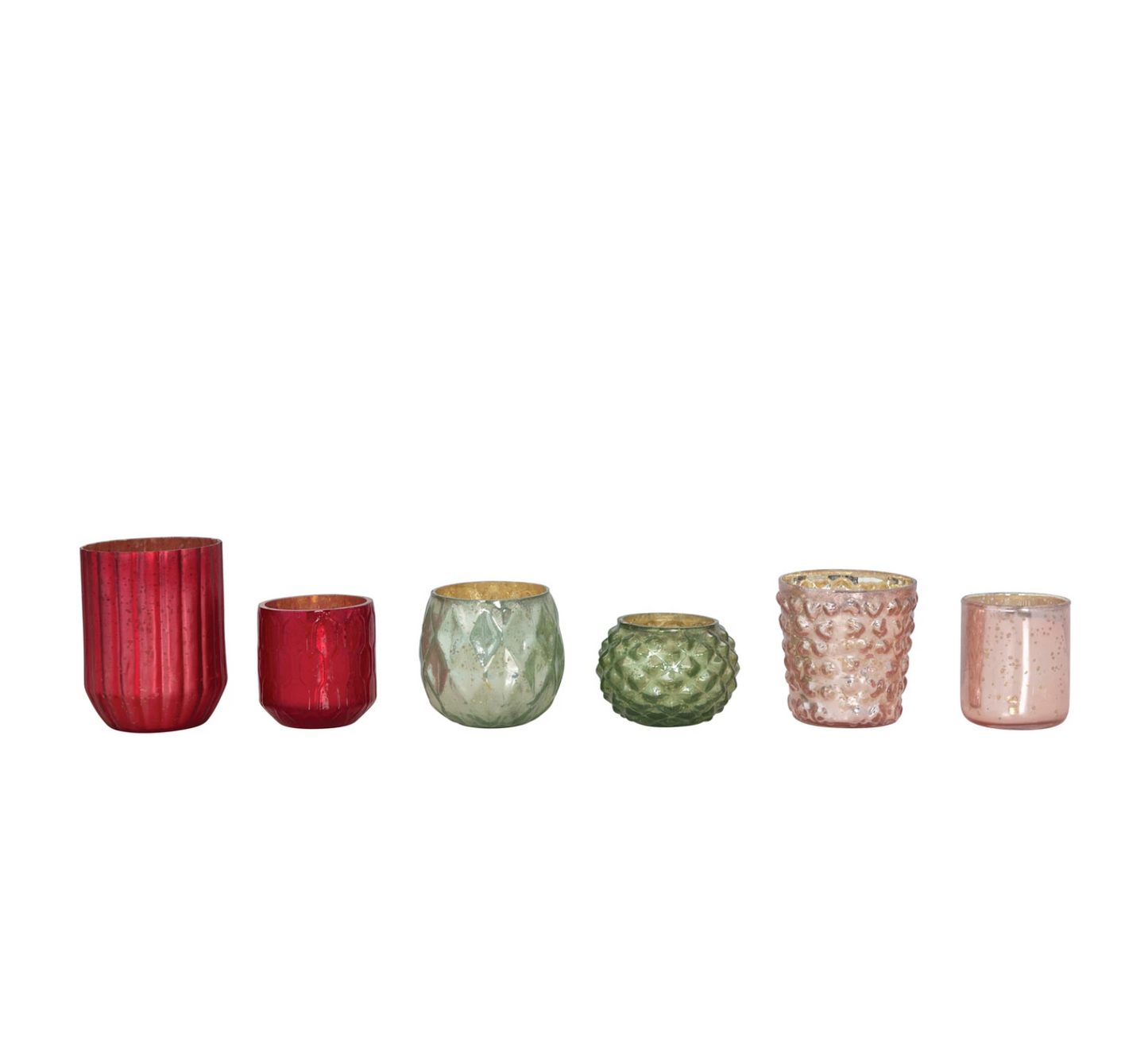 Mercury Glass Votive Holders Set of 6