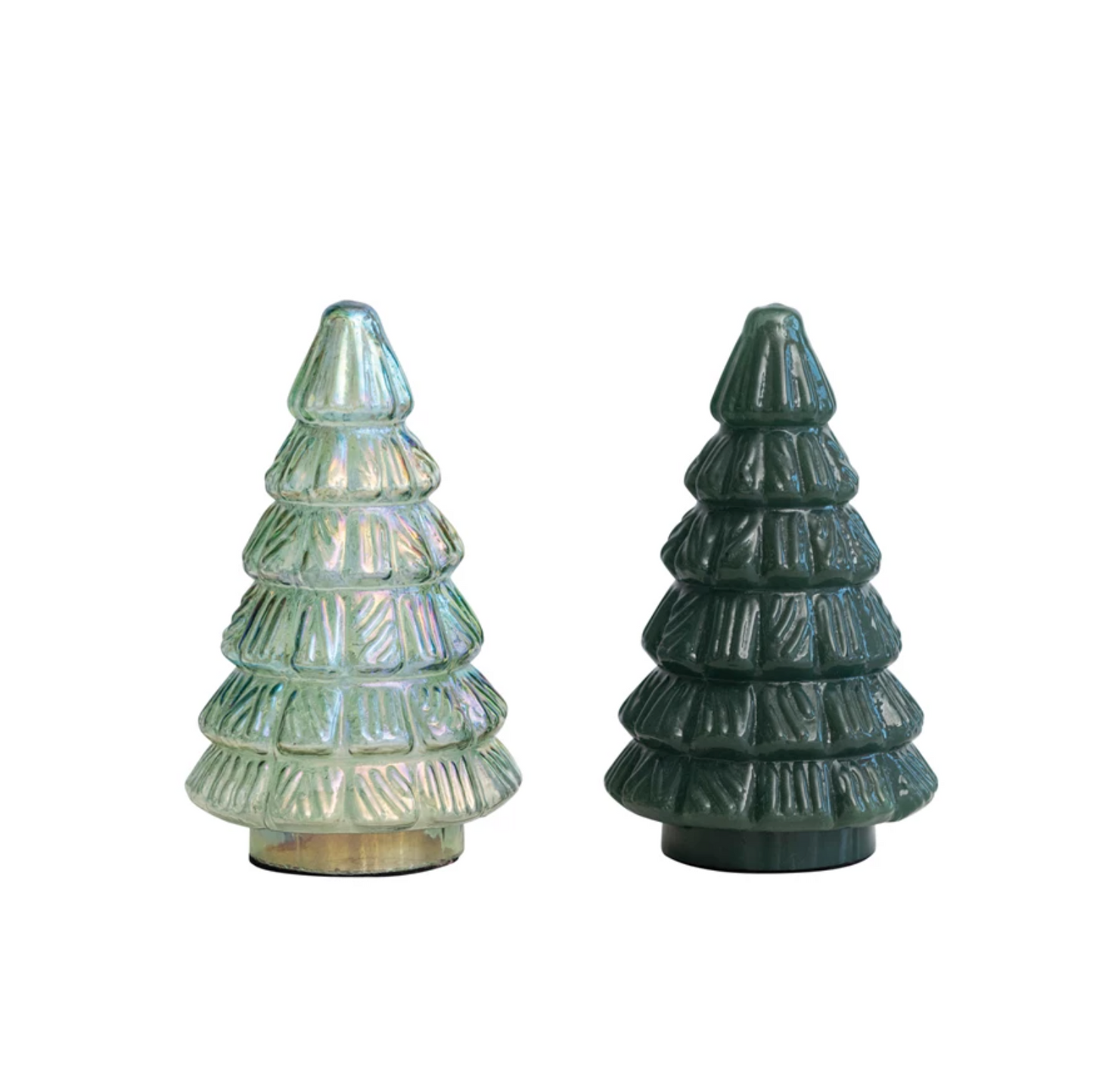 Embossed Glass Trees