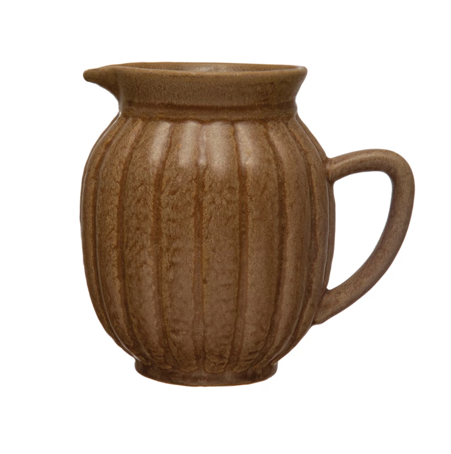 Butterscotch Stoneware Fluted Pitcher