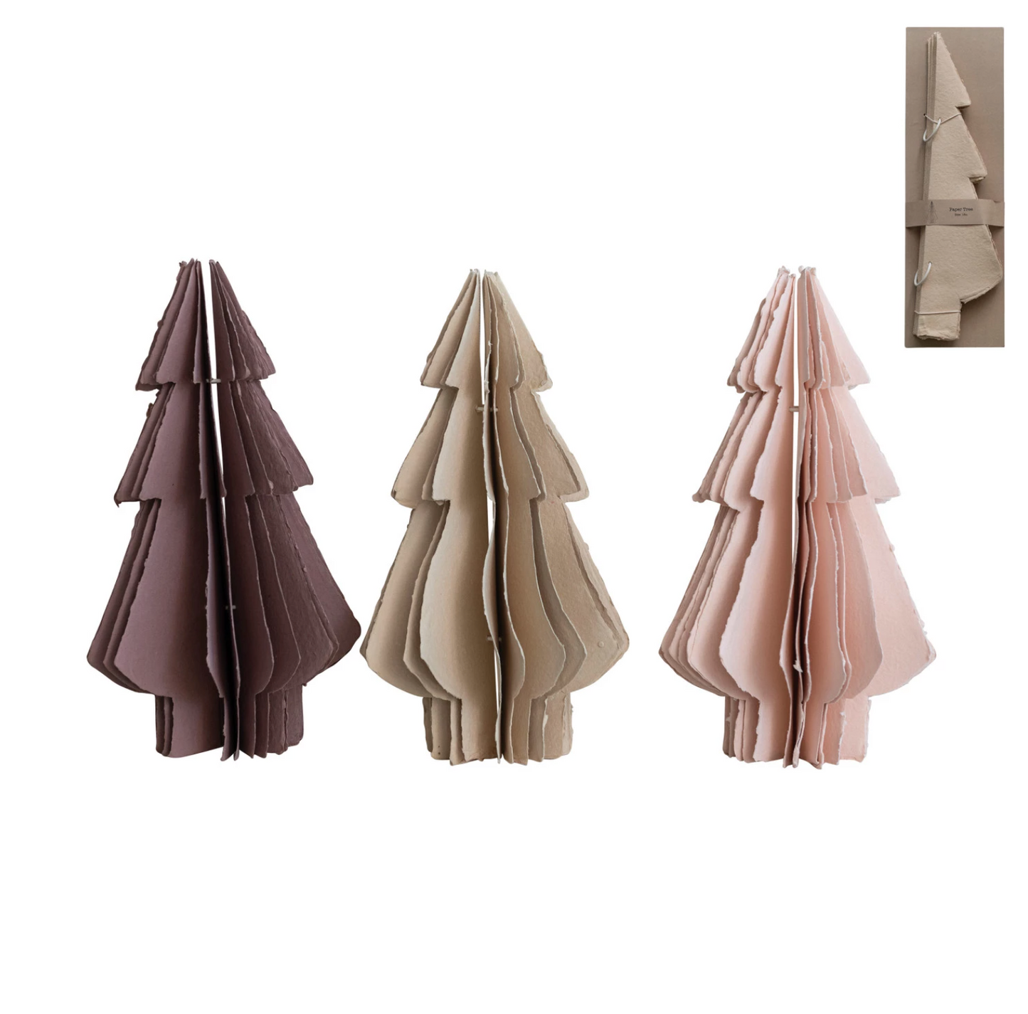 Recycled Paper Folding Trees