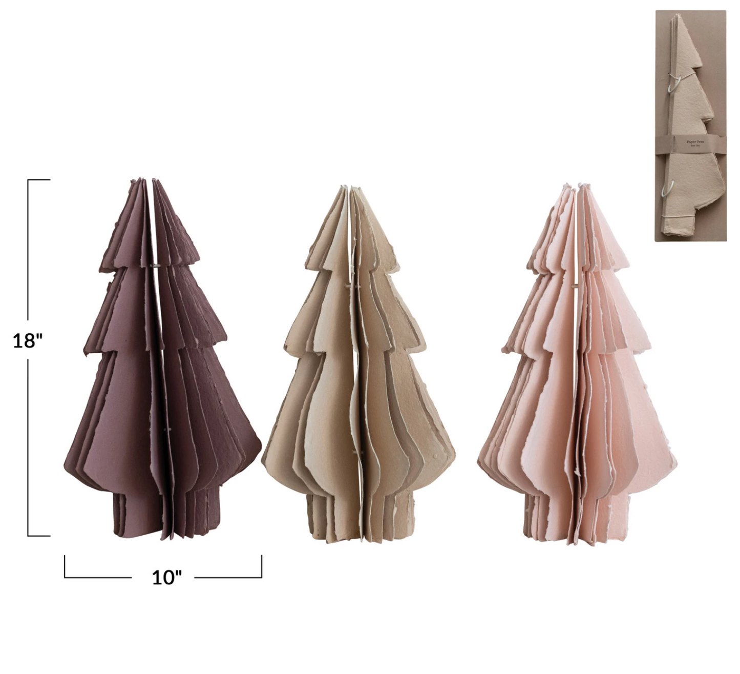 Recycled Paper Folding Trees