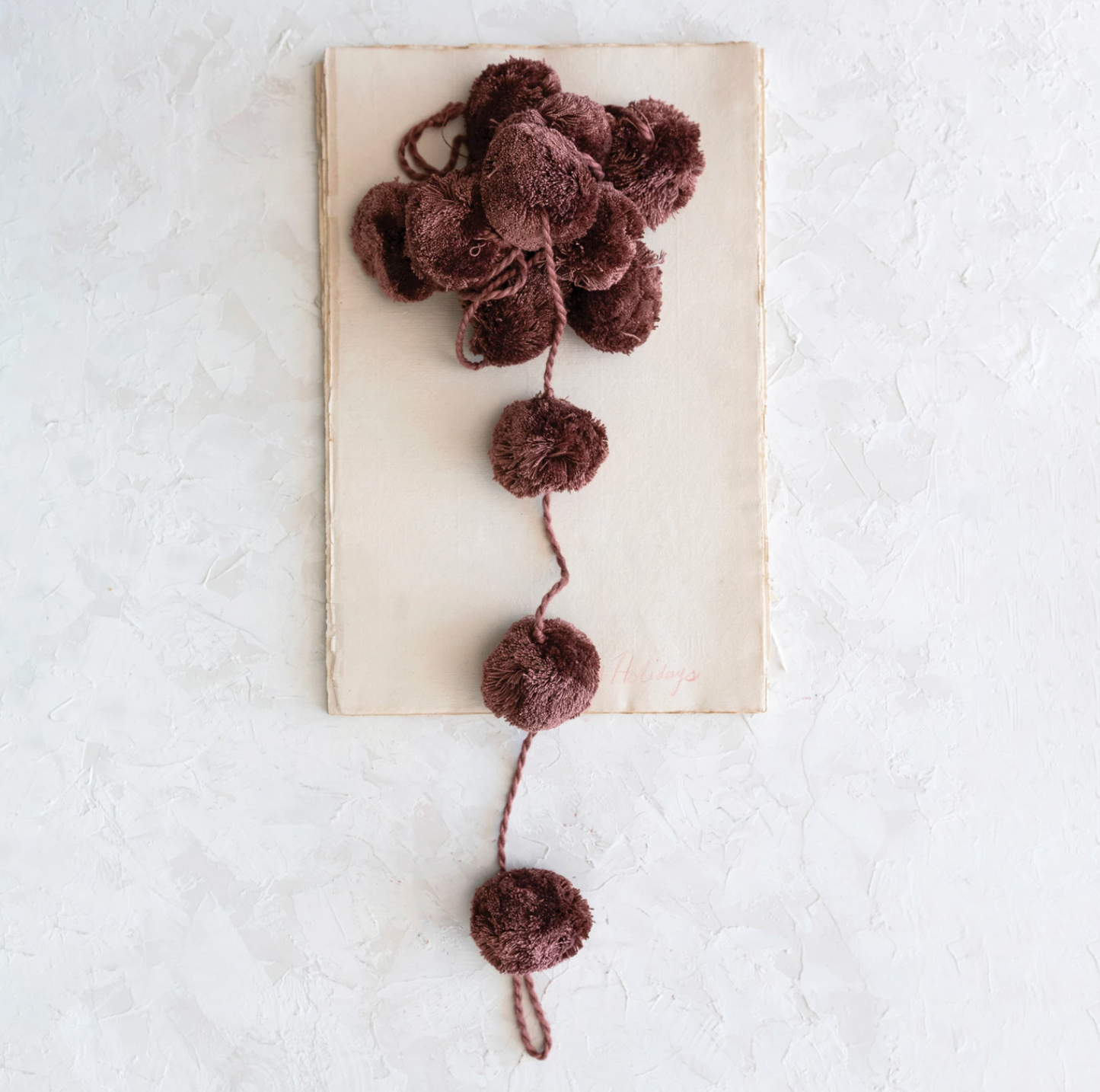 Plum Pom Pom Garland