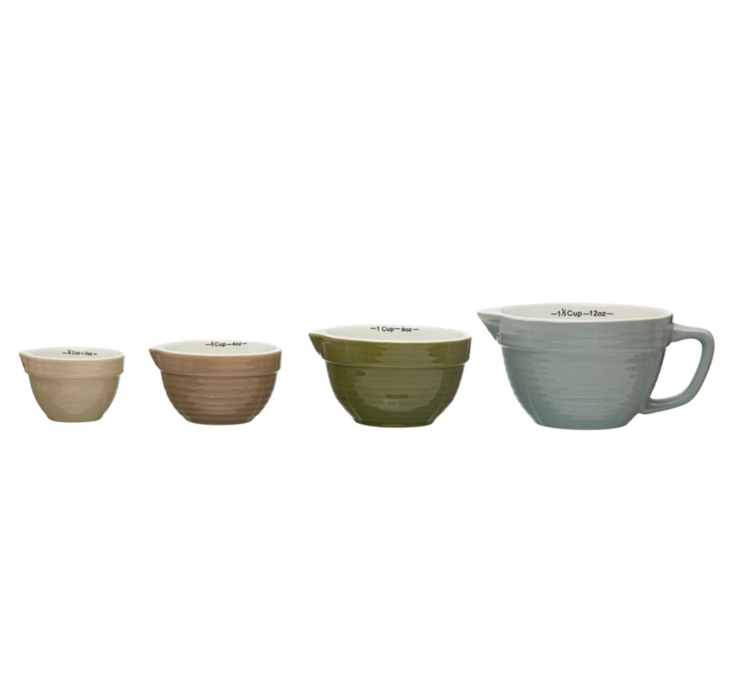 Stoneware Batter Bowl Measuring Cups