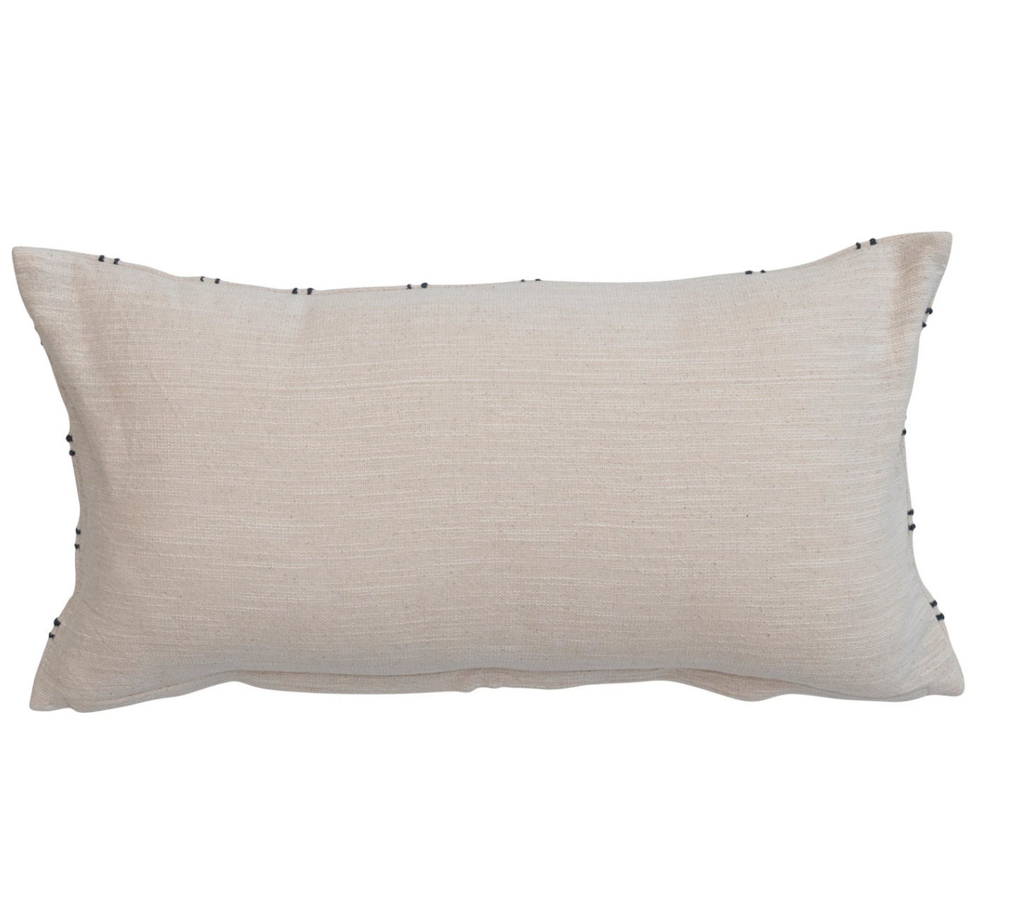 Navy Grid Lumbar Pillow