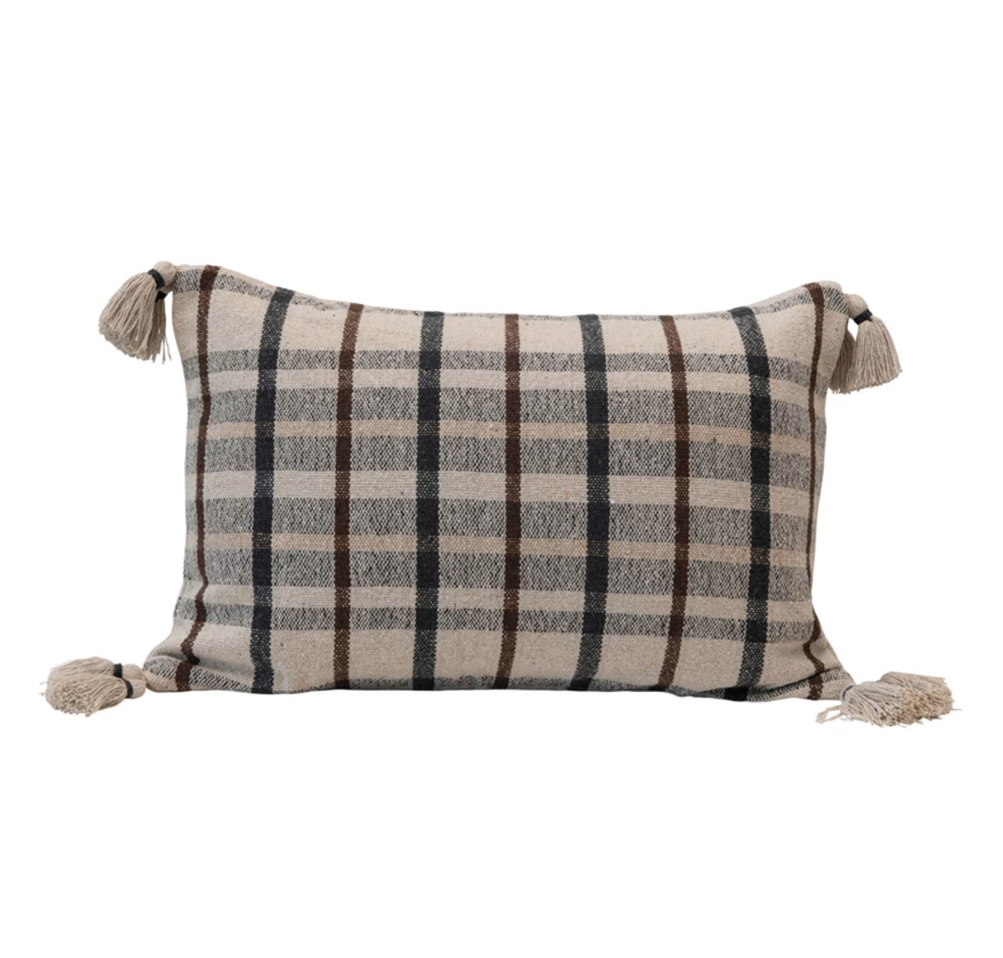 Plaid Lumbar Pillow