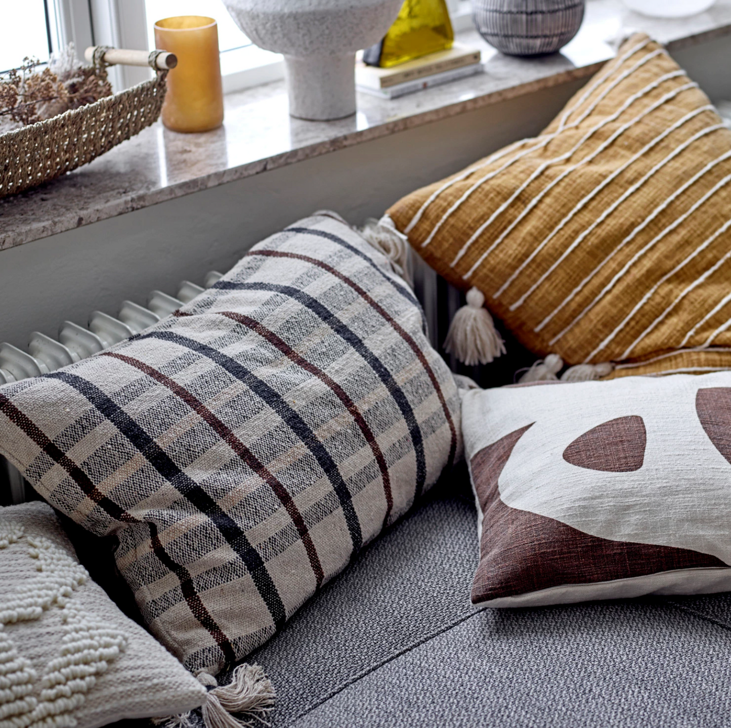 Plaid Lumbar Pillow