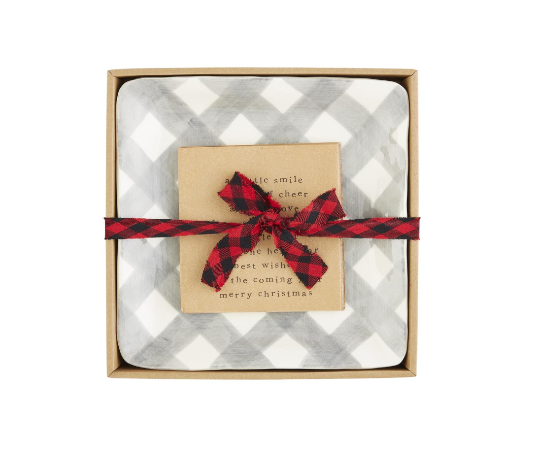 Check Cheese Plate Set
