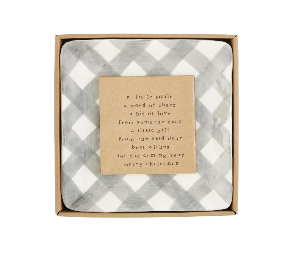 Check Cheese Plate Set