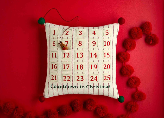 Christmas Advent Pillow