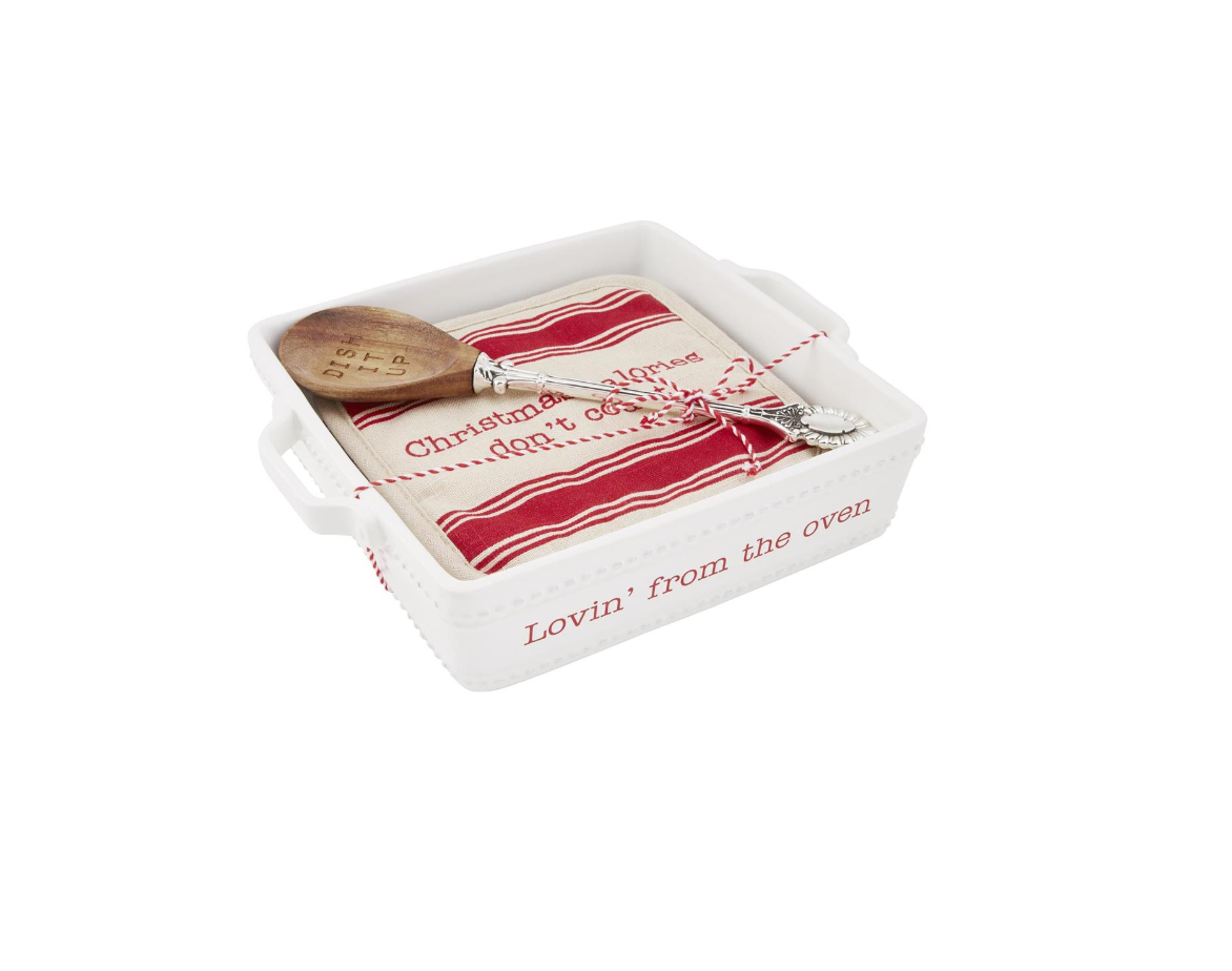 Holiday Baker & Trivet Set
