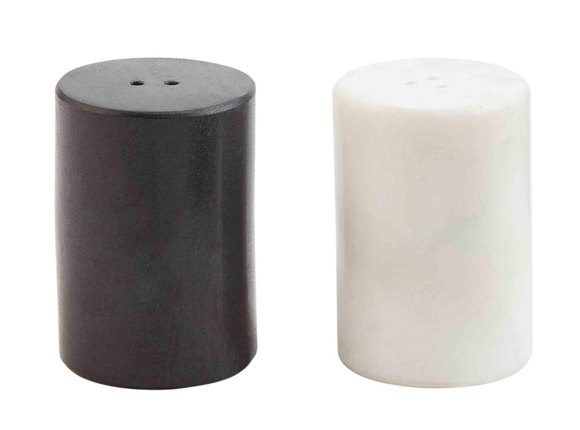 Black & White Marble Salt & Pepper Shakers