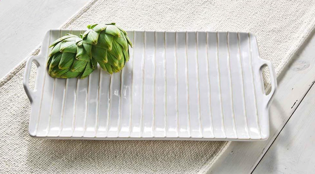 Textured White Platter