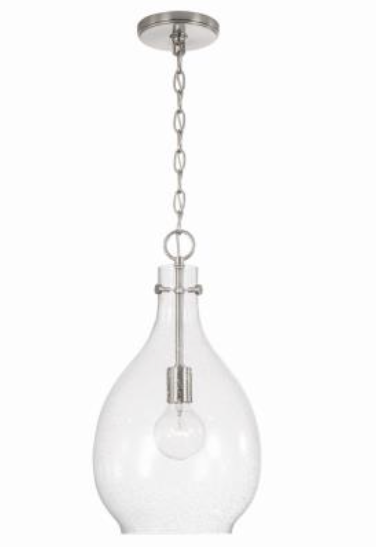 Brantley 1 Light Seeded Glass Pendant