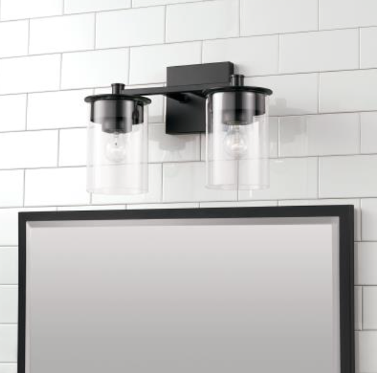 Dawson Matte Black Vanity Light