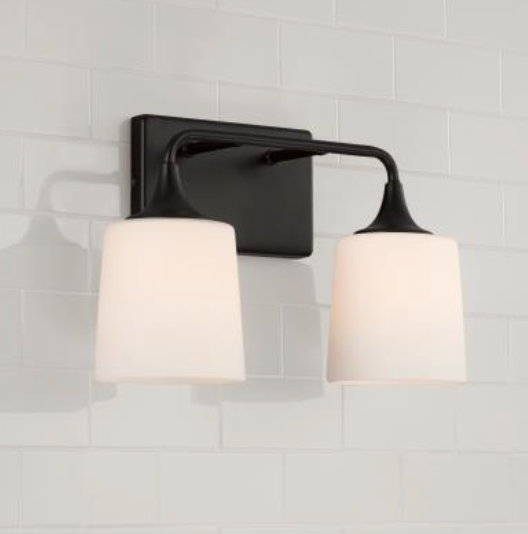 Lisa Matte Black Vanity Light