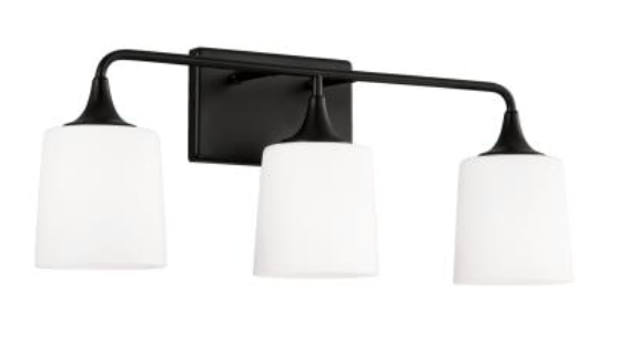 Lisa Matte Black Vanity Light