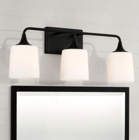 Lisa Matte Black Vanity Light