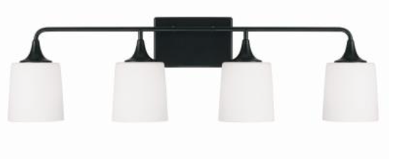 Lisa Matte Black Vanity Light