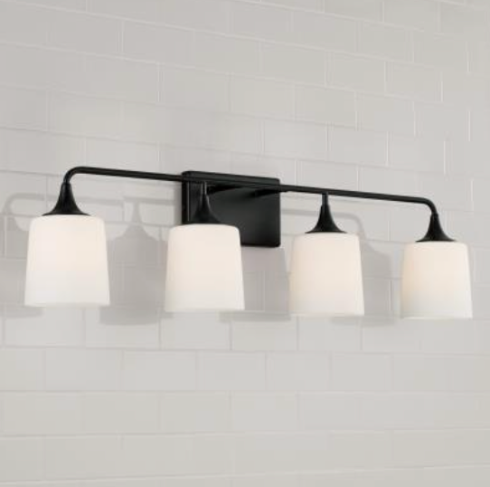 Lisa Matte Black Vanity Light
