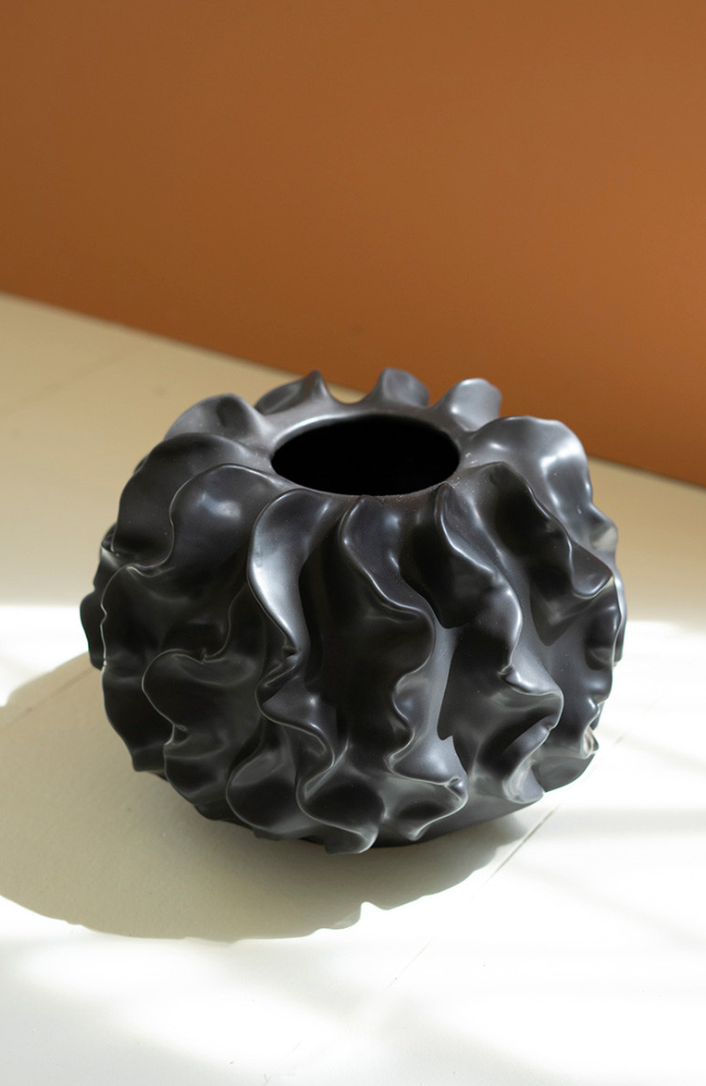 Black Coral Ceramic Vase