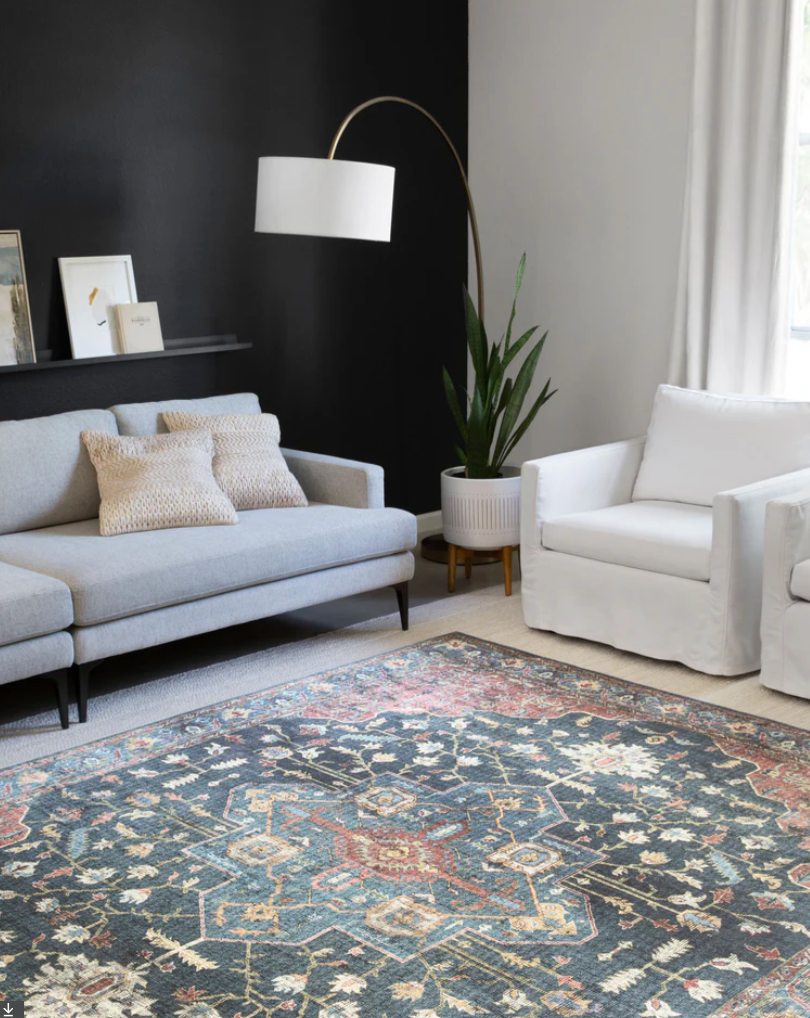 Skye Denim/Brick Rug